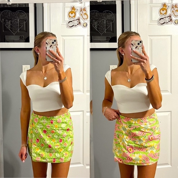 Lilly Pulitzer Y2K Reversible Mini Skirt - Picture 1 of 6